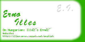 erno illes business card